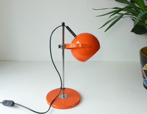 Space Age Table Lamp 60s 70s Eyeball Lamp Orange Vintage Retro