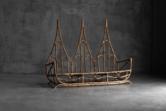 Image 1 of Panchina scultorea in bambù, Italia, anni '60