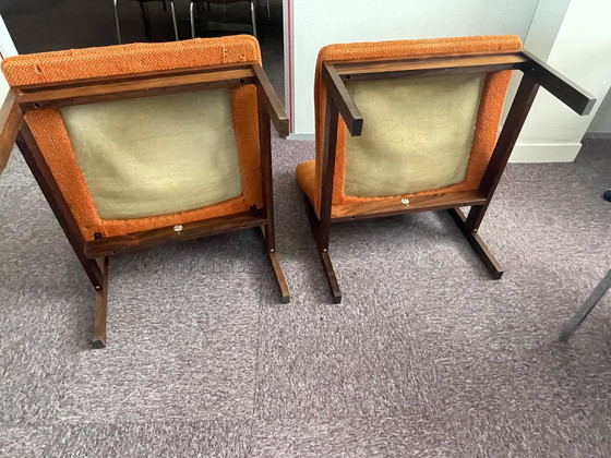 Image 1 of Pair of Teak Armchairs by Ole Gjerlov-Knudsen & Torben Lind