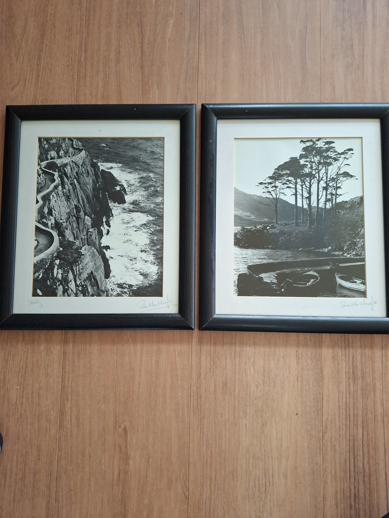 2 stunning signed photos in original frames by Riona MacMonagle