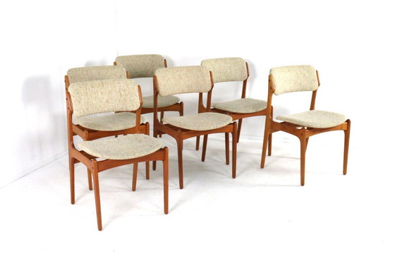 Image 1 of Ensemble de 6 chaises Erik Buch pour O.D. Mobler modèle 49 vintage