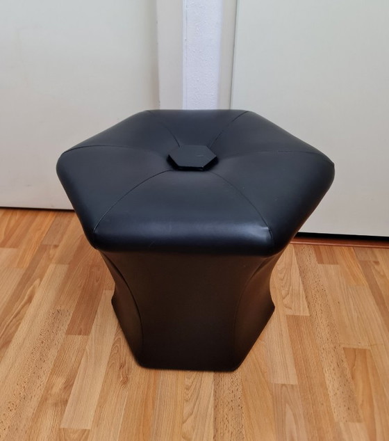 Vintage Space Age 'Mushroom' Poef Kruk Clemens Claessen Jaren 70 – Terwolde, Krukjes, Skai (photo 7 of 8)