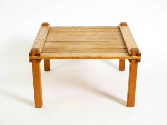 Image 1 of Salontafel uit de "Farmer Collection" uit de jaren 60 van Gerd Lange voor Bofinger, gemaakt van lichtbruin gebeitst essenhout.