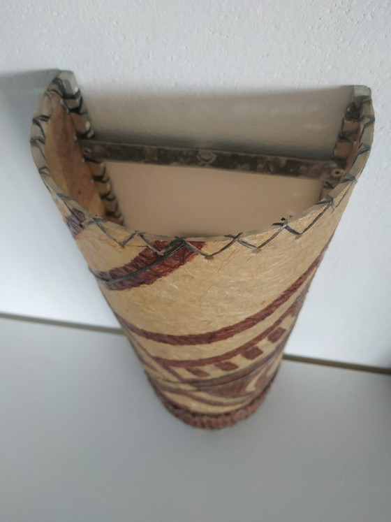 Image 1 of Lampada da parete unica in Washi/Rattan