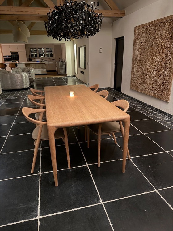 Image 1 of Tavolo da pranzo artigianale per caffè latte 220x90x76