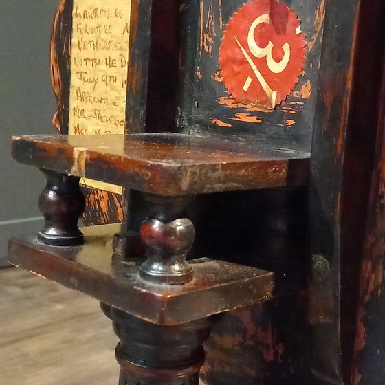 Table d'appoint inclinable antique en acajou style géorgien de 1904 – Tables d'appoint, Wood (photo 15 of 16)