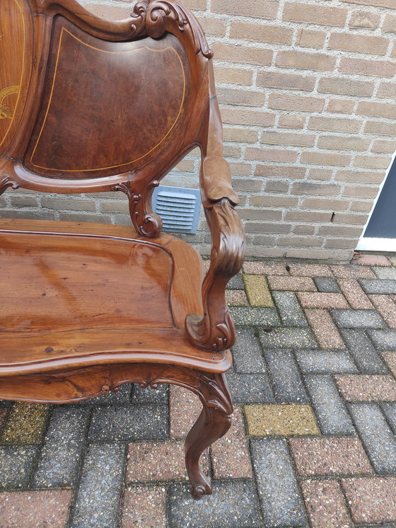 Image 1 of Set di 2 sedie e 1 divano, in stile antico cinese/francese Napoleone 111. Set ristrutturato.