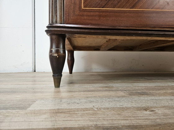 Image 1 of Cómoda de los años 80 en nogal, palisandro y arce.