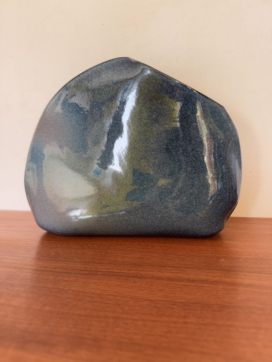 Image 1 of Vintage Blue Ceramic Vase