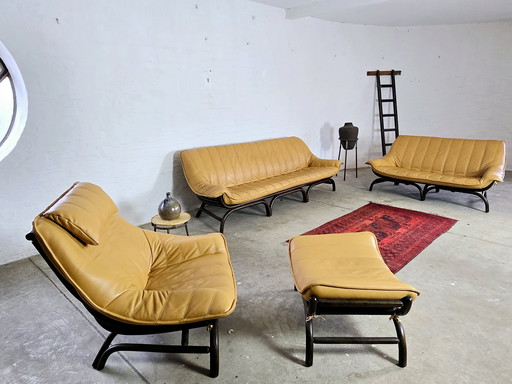 Conjunto de sofás y bancos estilo bohemio vintage de mediados de siglo, años 60 y 70