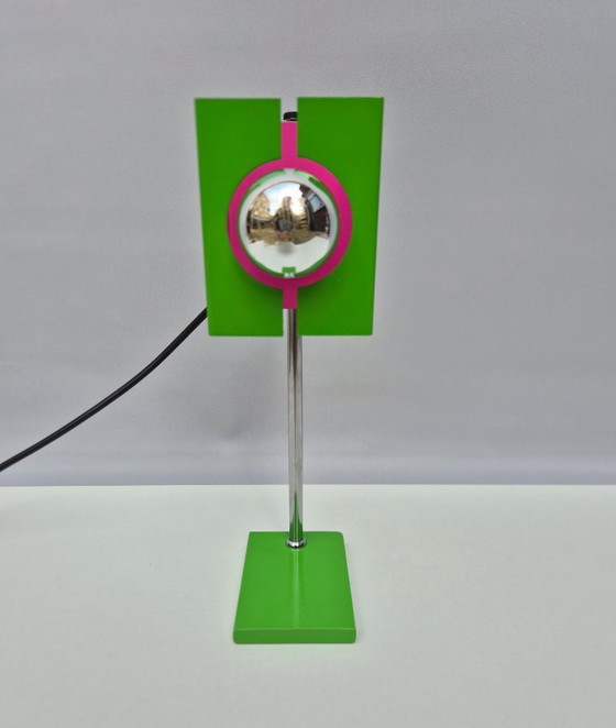 Image 1 of Cubos de la era espacial: lámpara de mesa y lámpara colgante - década de 1980
