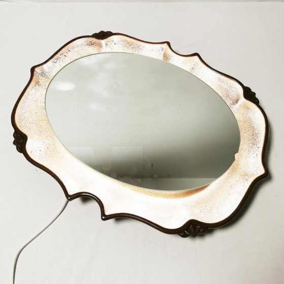Specchio in ceramica Mid-century, Pan Keramik, anni '70. – Vetro (photo 14 of 14)