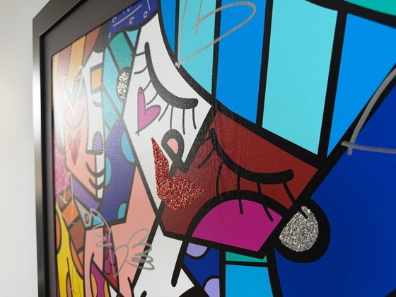 Image 1 of "Close to You" Romero Britto; digital print op canvas