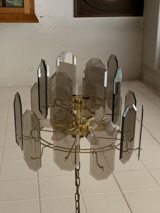 Vintage Ceiling Light, 1960s – Chandeliers, Wood, Chrome (photo 7 of 8)