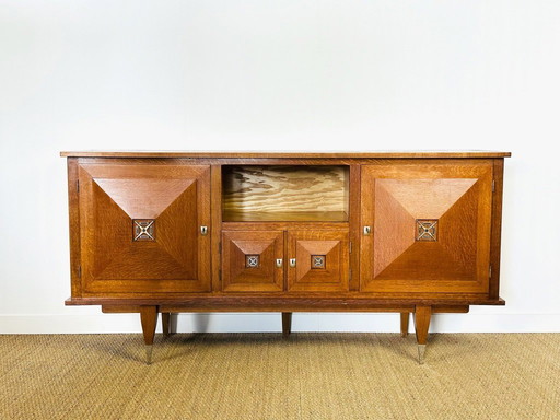 Art Deco eiken dressoir, Frankrijk, jaren 1950