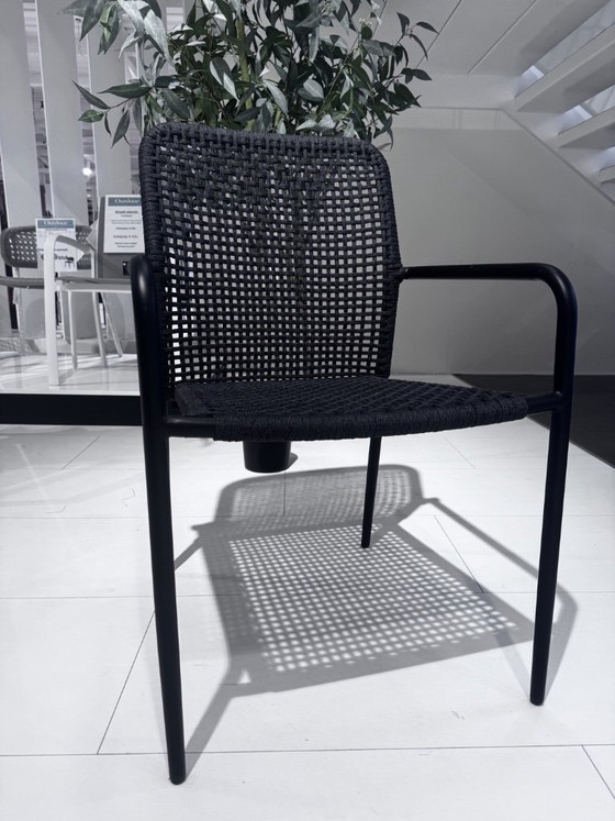 Image 1 of Lucia garden chair black aluminum / black charcoal rope