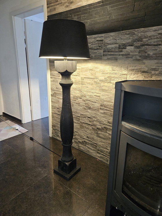 Image 1 of Lámpara de pie XXL sólida y de alta calidad en estilo balaustre | Madera noble