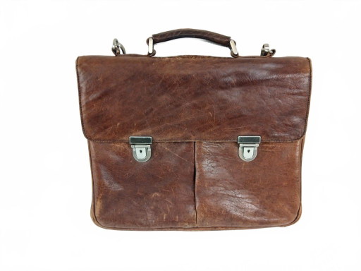 Vintage Leonhard Heyden Leren Brieventas / Laptoptas – Bruin