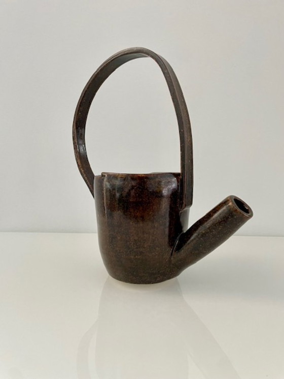 Image 1 of Unique handmade vintage ceramic watering can