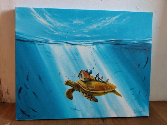 Image 1 of Adam Burczyc - Helfer | Ölfarbe 40 x 30 cm