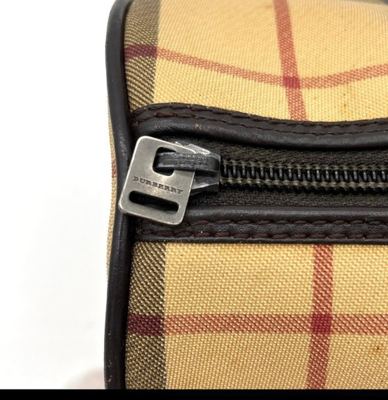 Image 1 of Sac à main Mini Boston Burberry en PVC et cuir à motif Nova Check