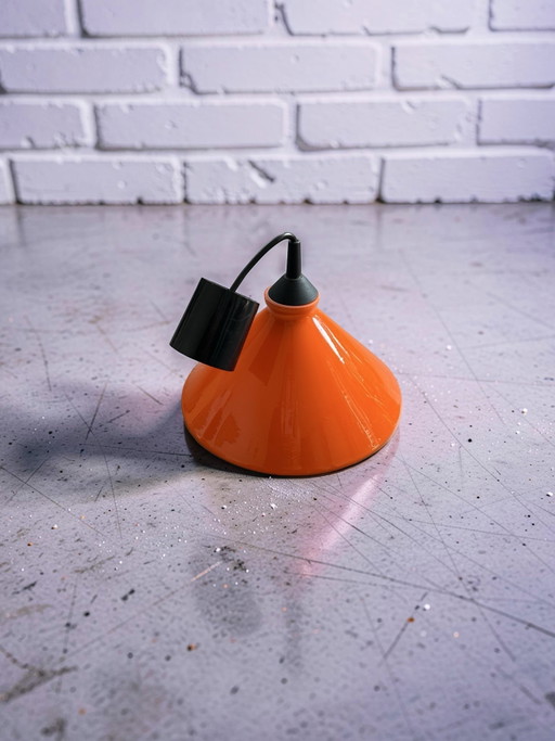 Lampada a sospensione vintage in vetro arancione "Cappello da strega" anni '70/'80 Space Age Retro Lampada da soffitto
