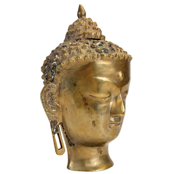 Cabeza de Buda de Bronce al Estilo Nepalí-Himalayo Inspirado – Esculturas, Bronze (photo 2 of 9)