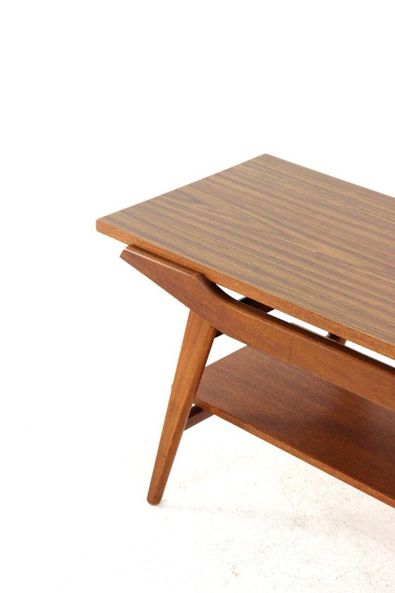 Tavolino da caffè vintage in teak con piano reversibile restaurato, Tavolini da caffè, Legno, Marrone (foto 14 di 15)