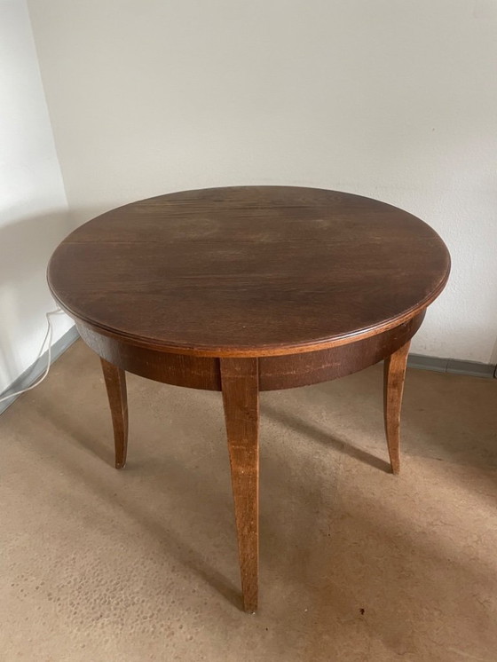 Image 1 of Tavolo Art Déco con una forma elegante e meravigliosamente curva per l'estensione