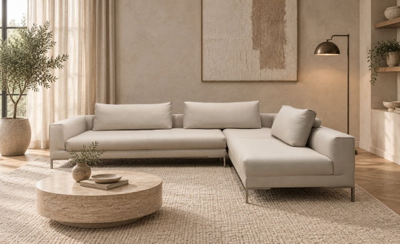 NEW Design in Stock Aikon Lounge Corner Sofa, Design on Stock, Other, Metal, White (photo 2 of 10)