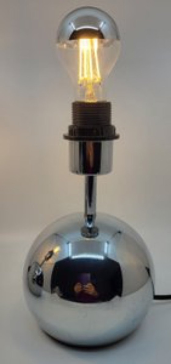 Image 1 of Eye Ball Lampen aus Chrom Frankreich Space Age 1960 Set von 2