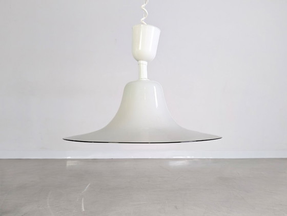Image 1 of Lampada da soffitto originale di metà secolo Leucos Renato Toso in vetro di Murano