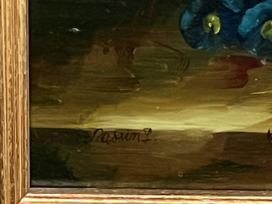 Still life "Bouquet of flowers" in a beautiful frame. – Paintings & Drawings, Wood (photo 5 of 7)