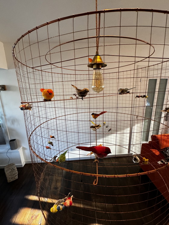 Image 1 of Design Lamp With Birds And Copper Wire