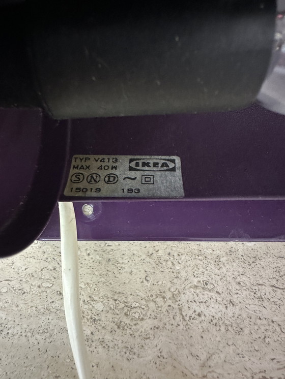 Image 1 of Set van 2 Ikea Wandlampen Paars Vintage 70s Lod V413