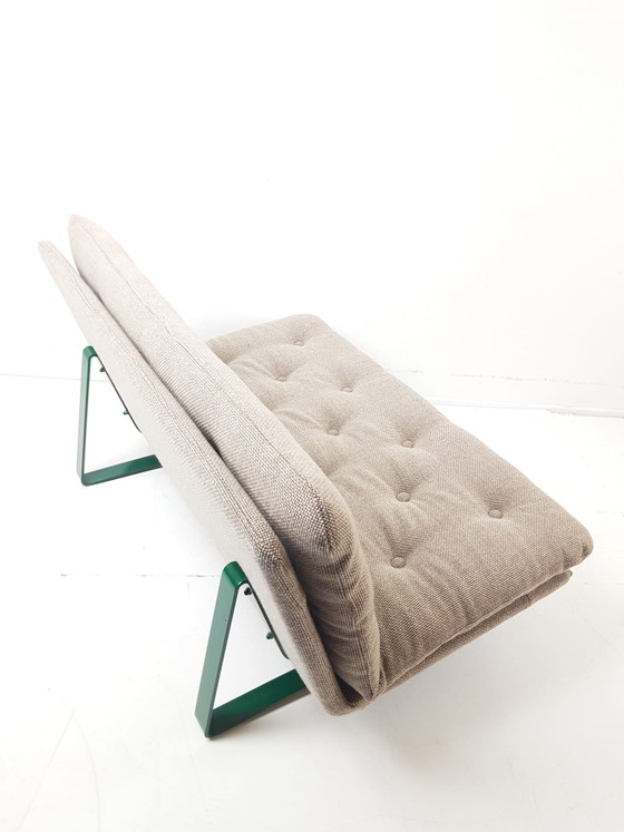 Vintage Artifort Bankje Kho Liang Le Beige Ploegstof Groen – 2 zitsbanken, Metal, Wool (photo 3 of 9)