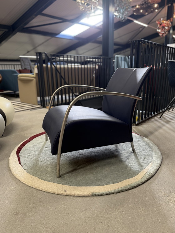 Image 1 of Afficher le modèle Fauteuil Montis Lomas Cuir Highland Bleu