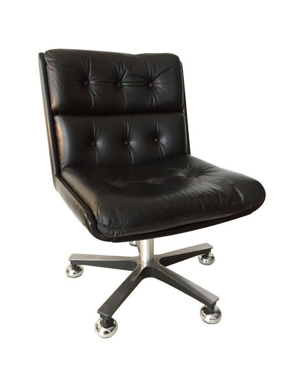 Image 1 of Duo de fauteuils cuir Cofemo. italie 1980