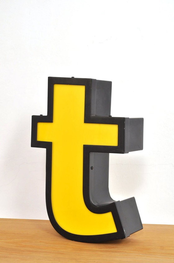 Vintage Reclameletter Met Verlichting – Decoratieve objecten, Metal, Plastic (photo 5 of 6)