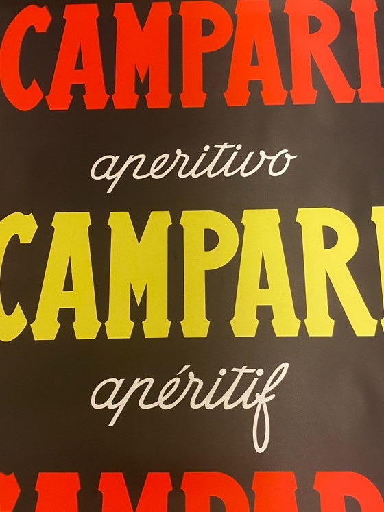 Image 1 of  Anonimo, c.a. 1959 - CAMPARI CAMPARI CAMPARI - Affiche vintage originale