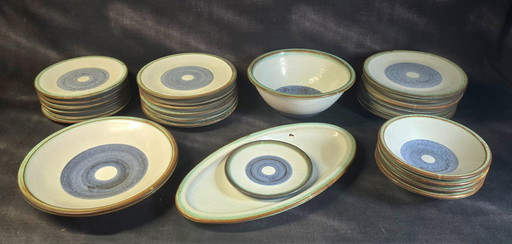 Vajilla vintage de cerámica de La Roue Vallauris, años 60/70