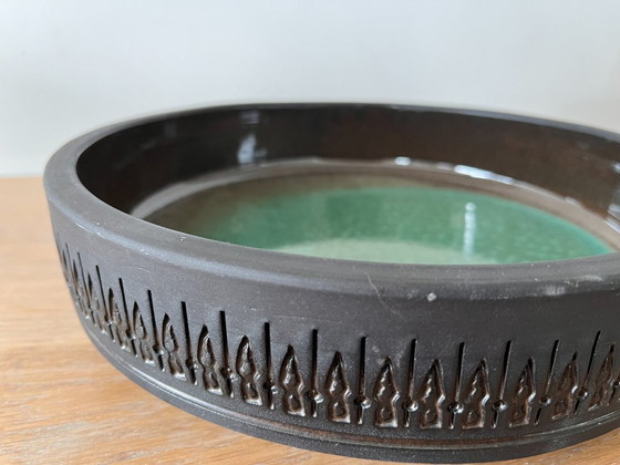 Image 1 of Grand bol vert vintage par Ulla Winblad