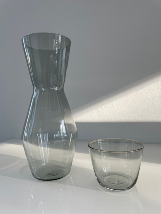 Image 1 of Deens design karaf met 4 glazen rookglas