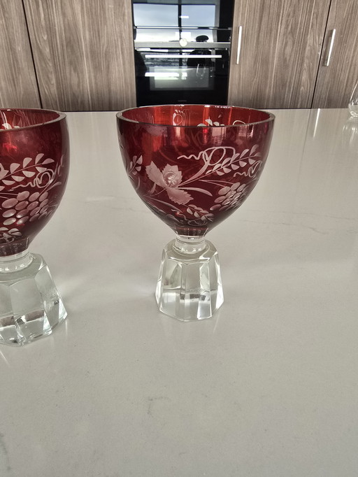 Antique Bohemian Glasses