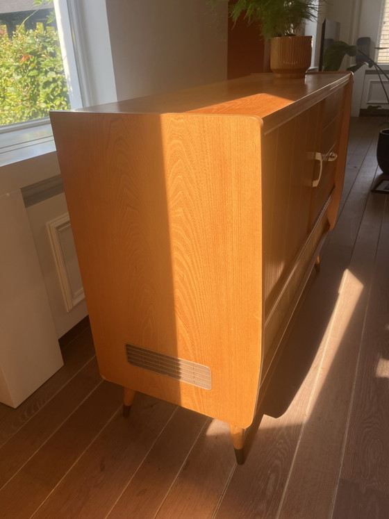 Vintage Radio Cabinet/Sideboard | Graetz Cantilene | 1960s – Wood (photo 7 of 9)