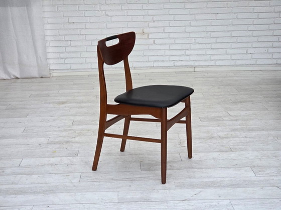 Image 1 of Set di 4 sedie da pranzo rivestite, design danese, anni '60.