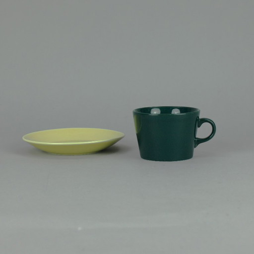 Kaj Franck (1911-1989) - taza y platillo - modelo Kilta - fabricante Arabia Finlandia - años 60