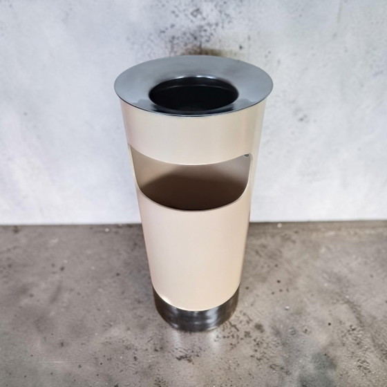Vintage Kartell Gino Colombini umbrella stand ashtray trash can – Decorative Objects, Metal (photo 6 of 11)