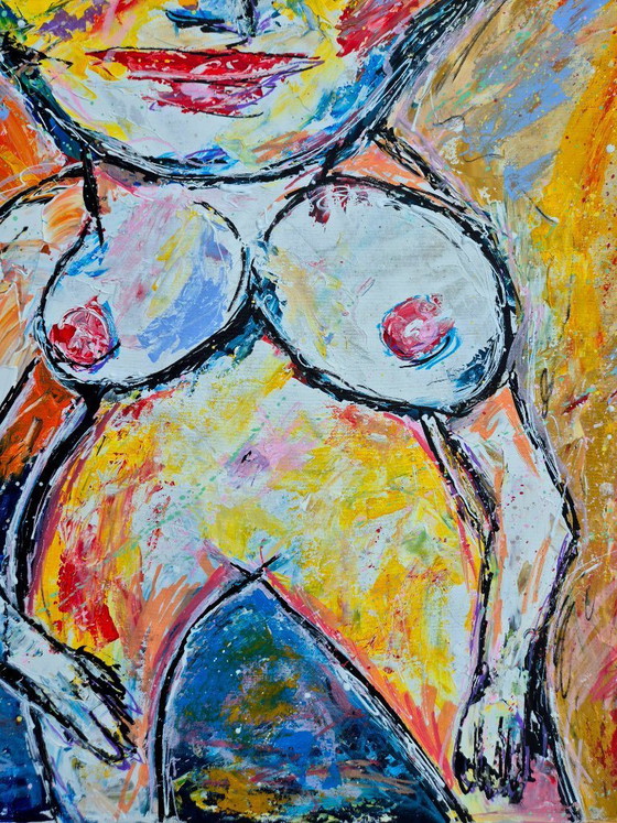 Image 1 of Jovan Srijemac (1962) - Naked woman with beret