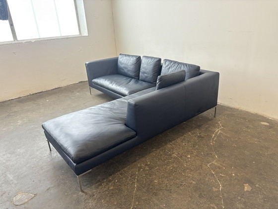 Image 1 of B&B Italia Charles corner sofa leather couch design